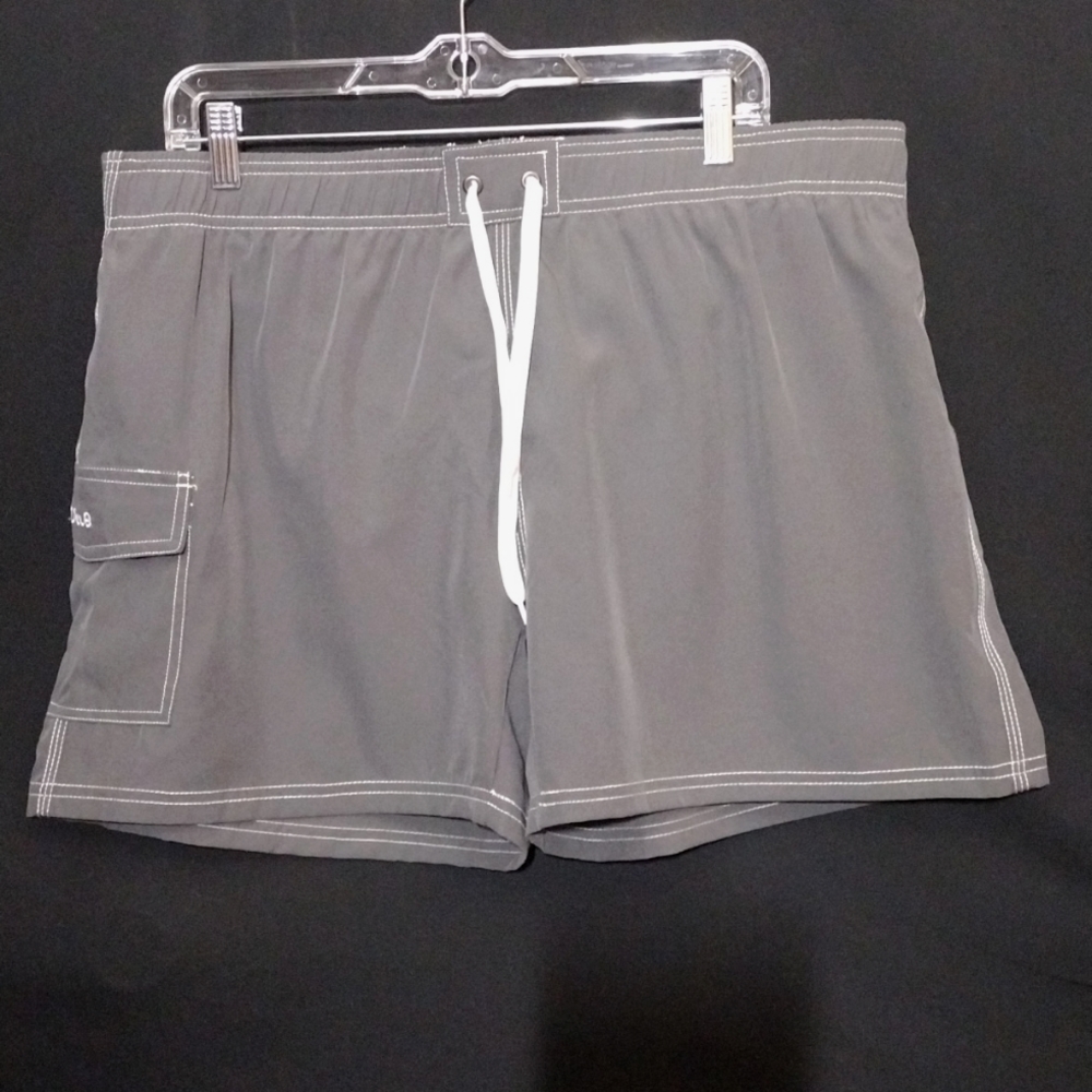 Nonwe NWT Gray and White Women's Swimming Trunks Size XXL